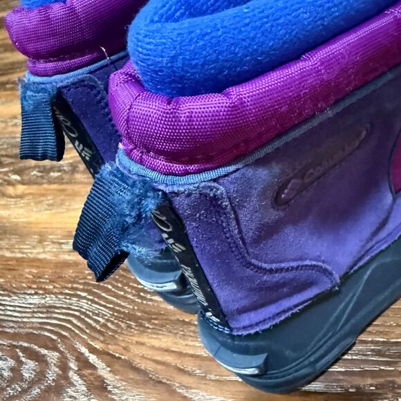 Columbia Size 12 Girls Purple Suede Snow Boots Winter Shoes Vintage Y2K Toddler - Picture 3 of 9